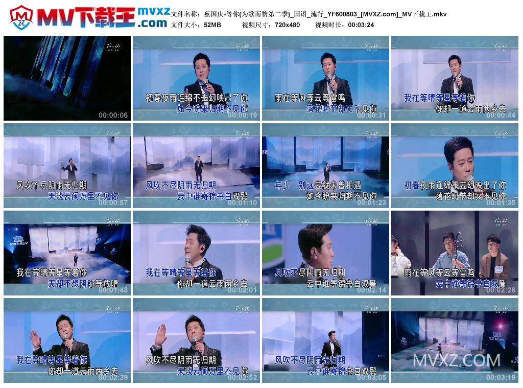 蔡国庆-等你(为歌而赞第二季)_国语_流行_YF600803